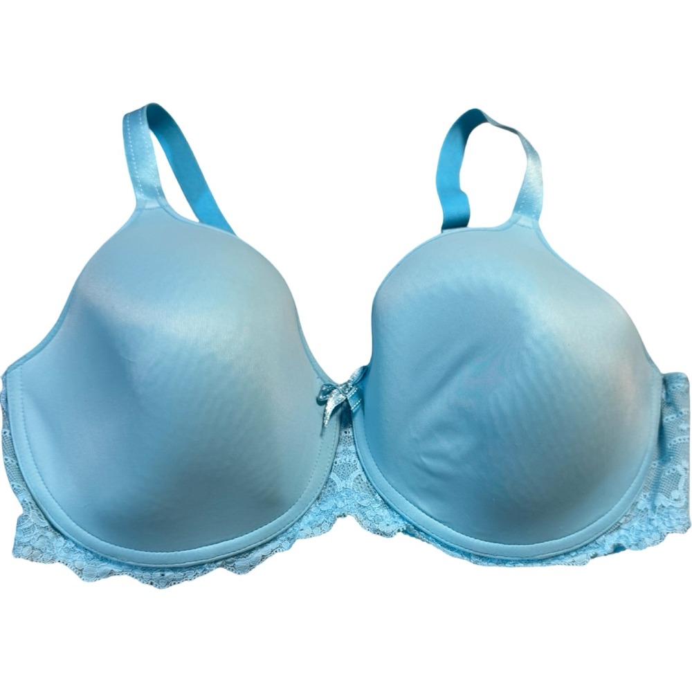 Chantelle Light‎ Blue Lace Trim Underwire Bra 38DD